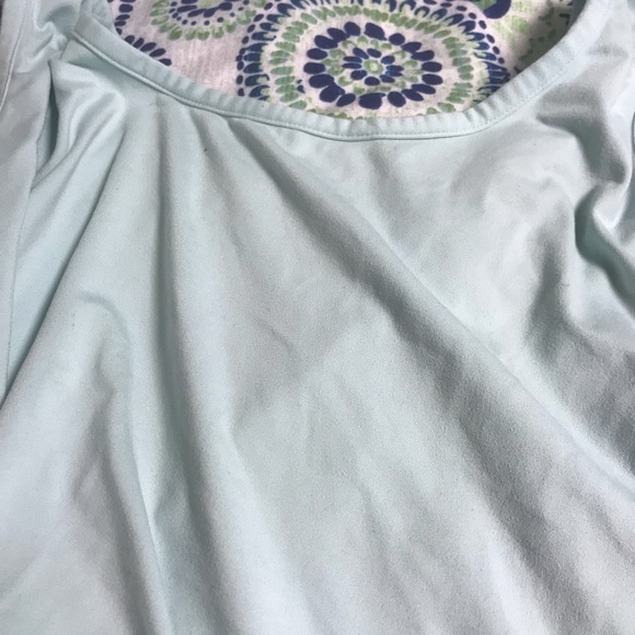 Silky light blue tank top with lace back - Picture 4 of 6